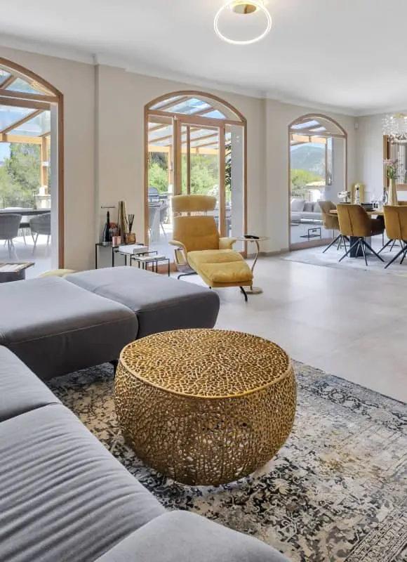 Salón open concept Villa Ramos r2